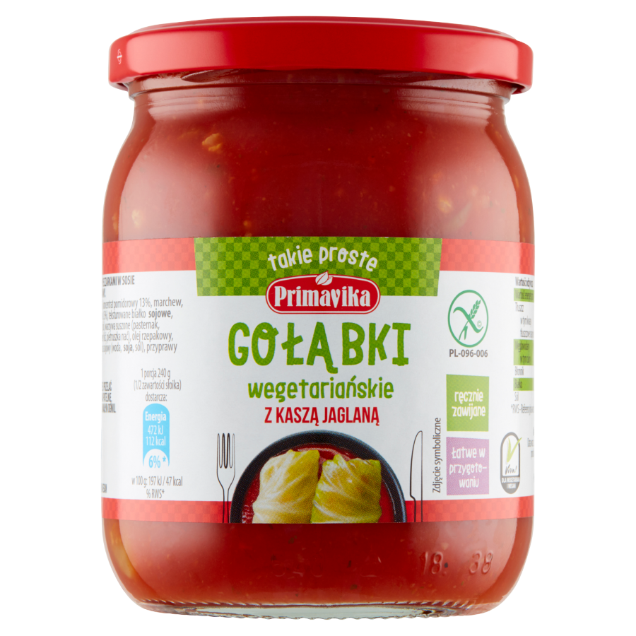 Gołąbki roślinne z kaszą jaglaną 480g PRIMAVIKA